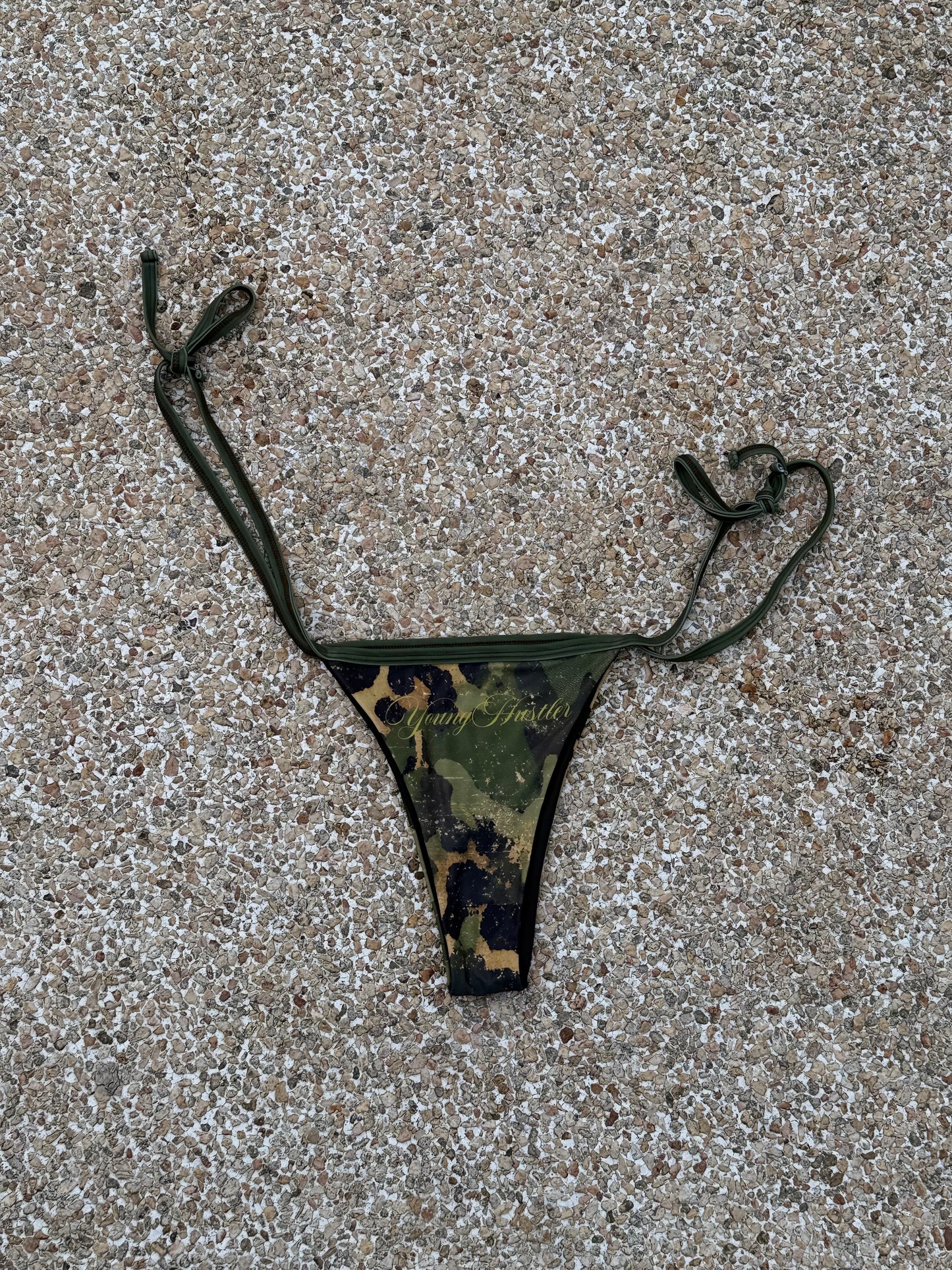 Green animal print bikini