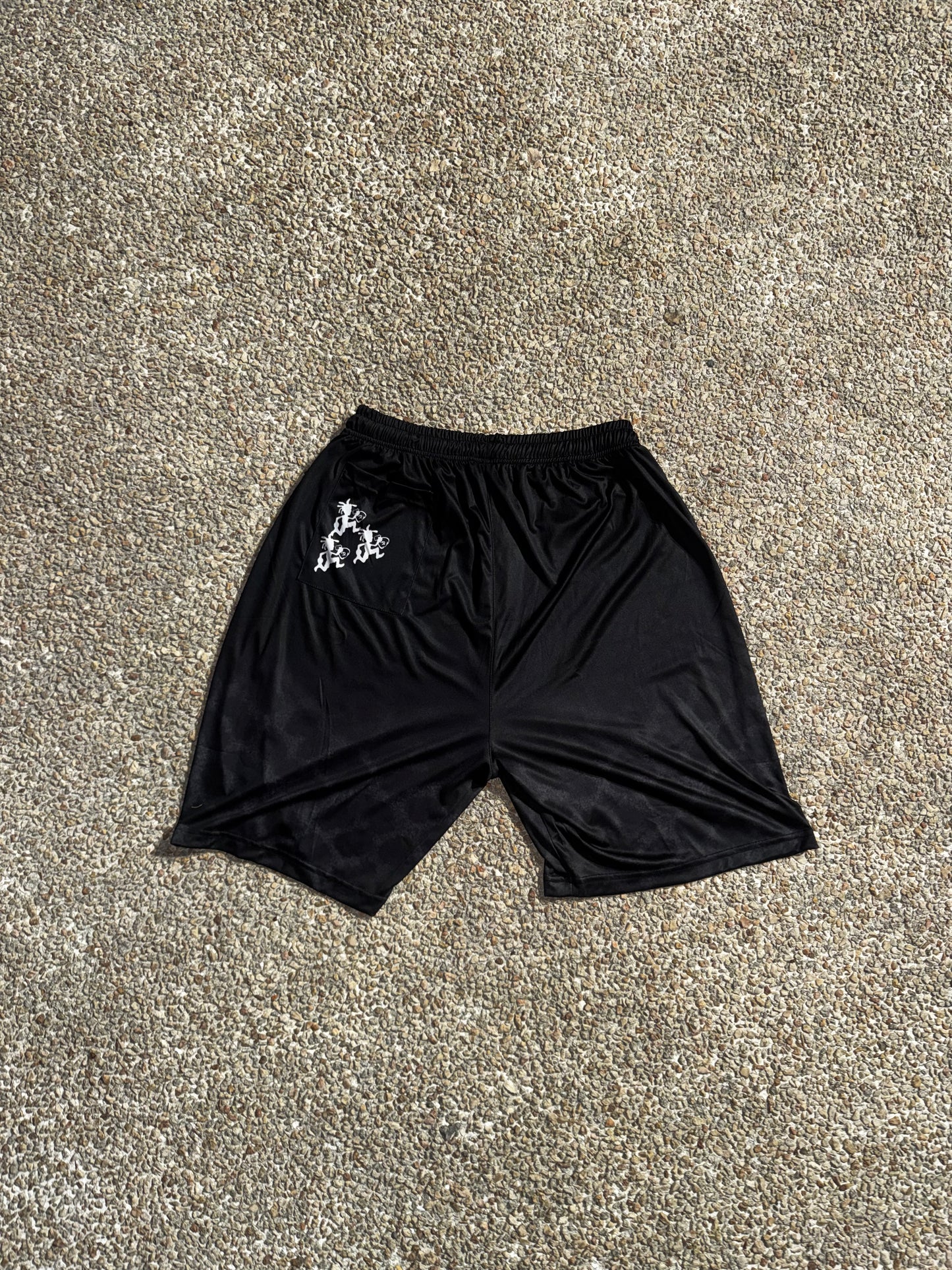 Black animal print short