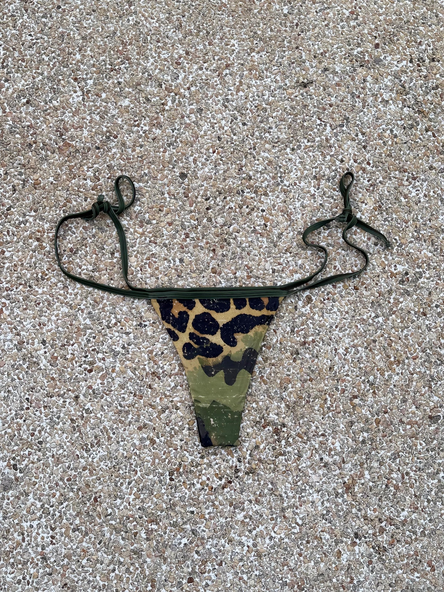 Green animal print bikini