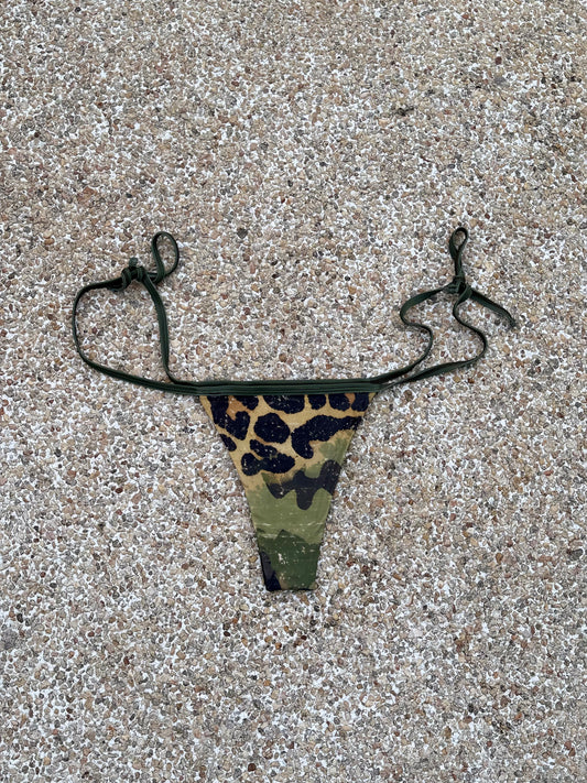 Green animal print bikini